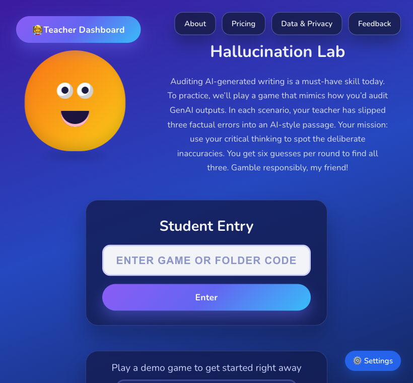 Hallucination Lab — spot the deliberate errors in an AI-style passage